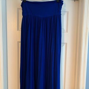 Royal blue maxi skirt with pockets